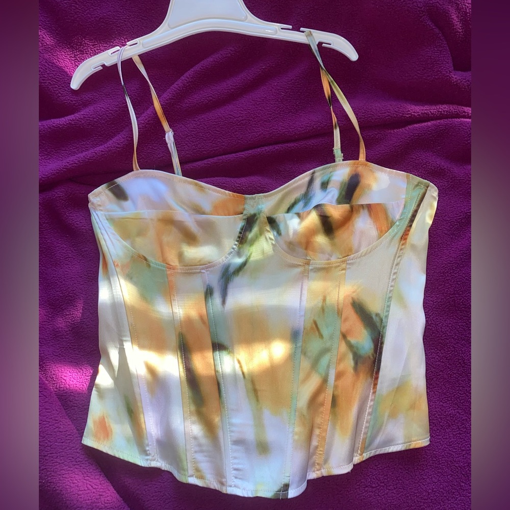 Corset top size small multicolor